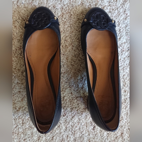 Tory Burch Mini Miller Logo Pump Heels - Black Size 7.5 - Picture 2 of 15
